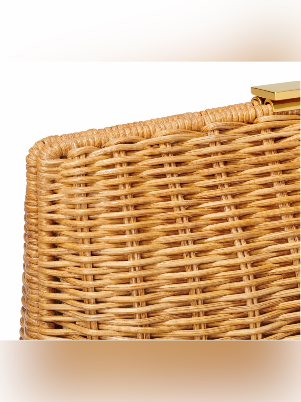 Aerin Adelina Wicker Clutch in Natural NWT - Picture 3 of 4